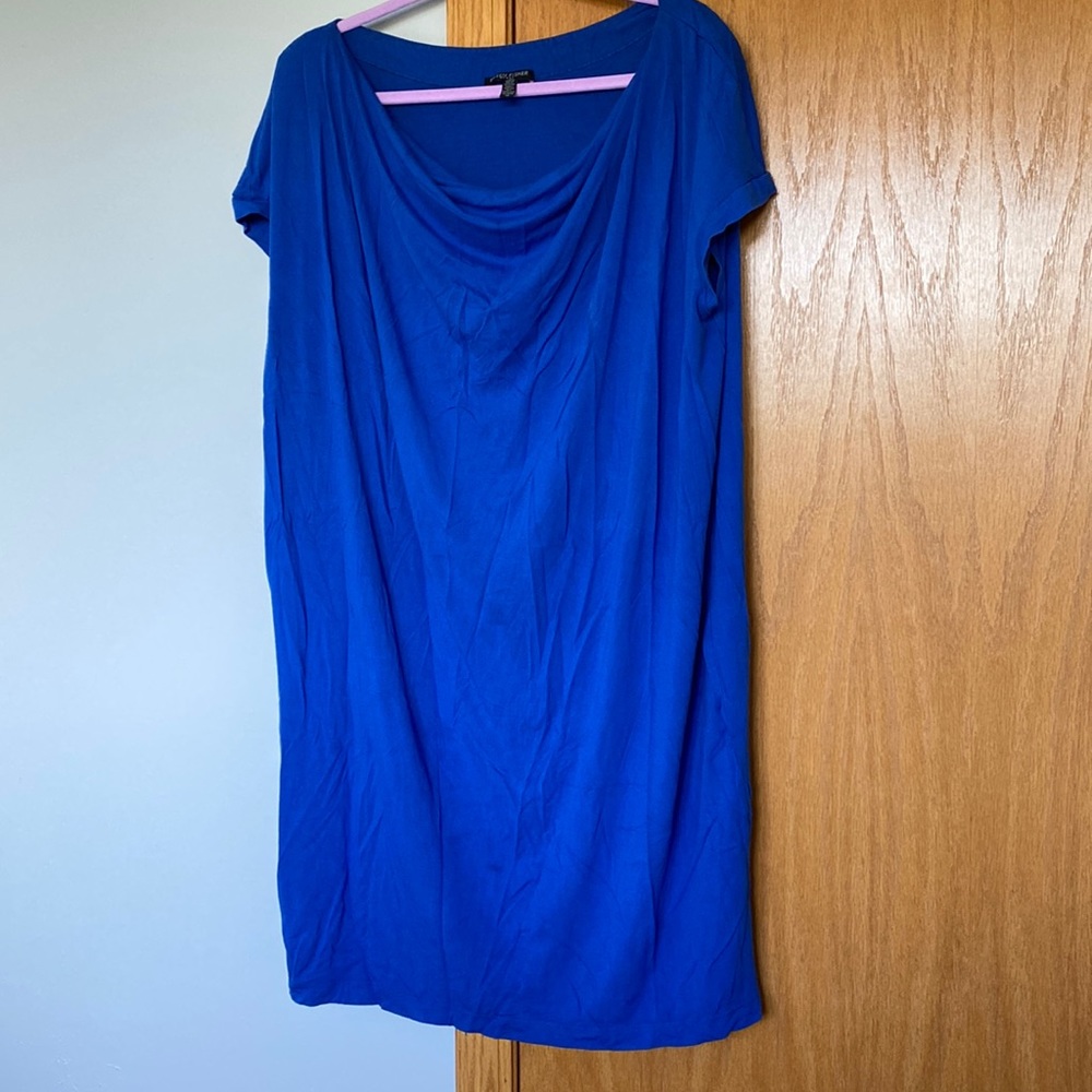 Eileen Fisher Royal Blue Cowl neck dress